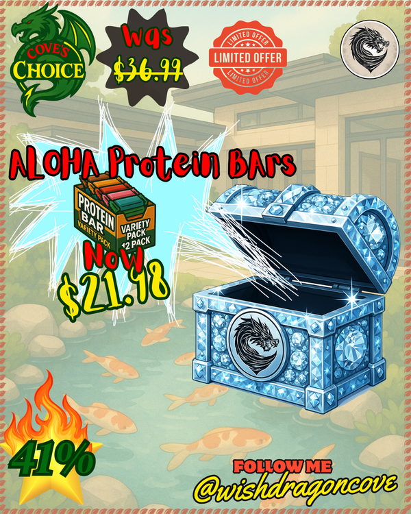 (π) 41% Off! $21.98 ALOHA Organic Plant Based Protein Bars